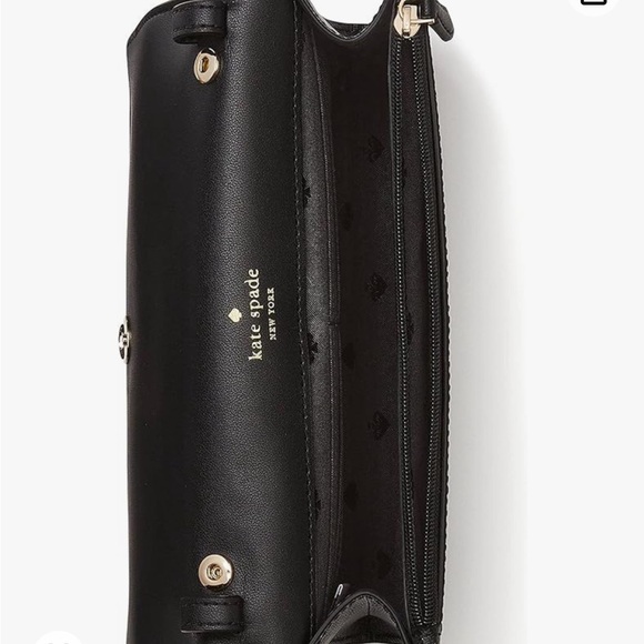 kate spade CROSSBODY small flap dana style in black SAFFIONO. - Picture 6 of 10